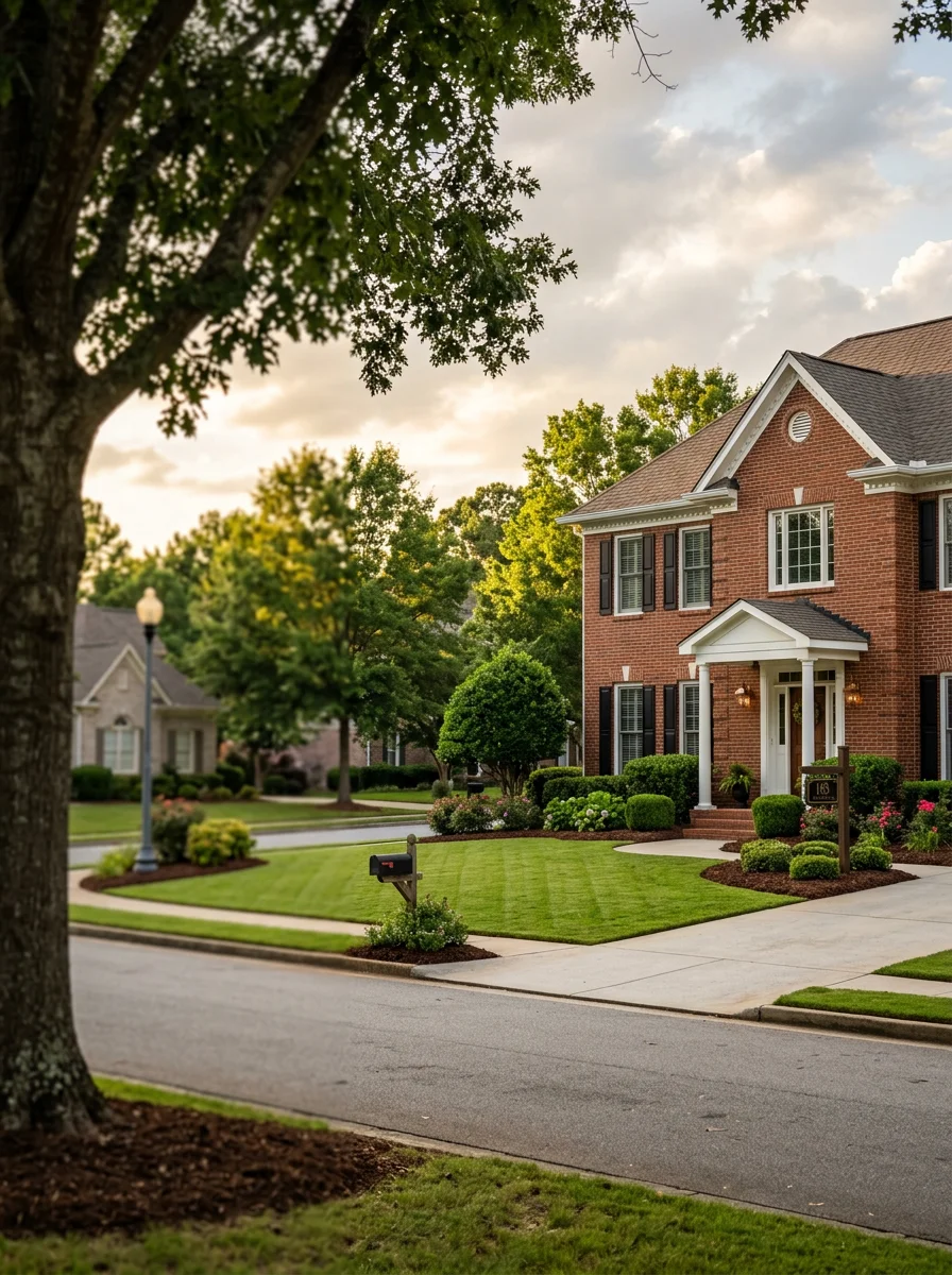 Fayetteville home exterior with classic charm and well-maintained property.