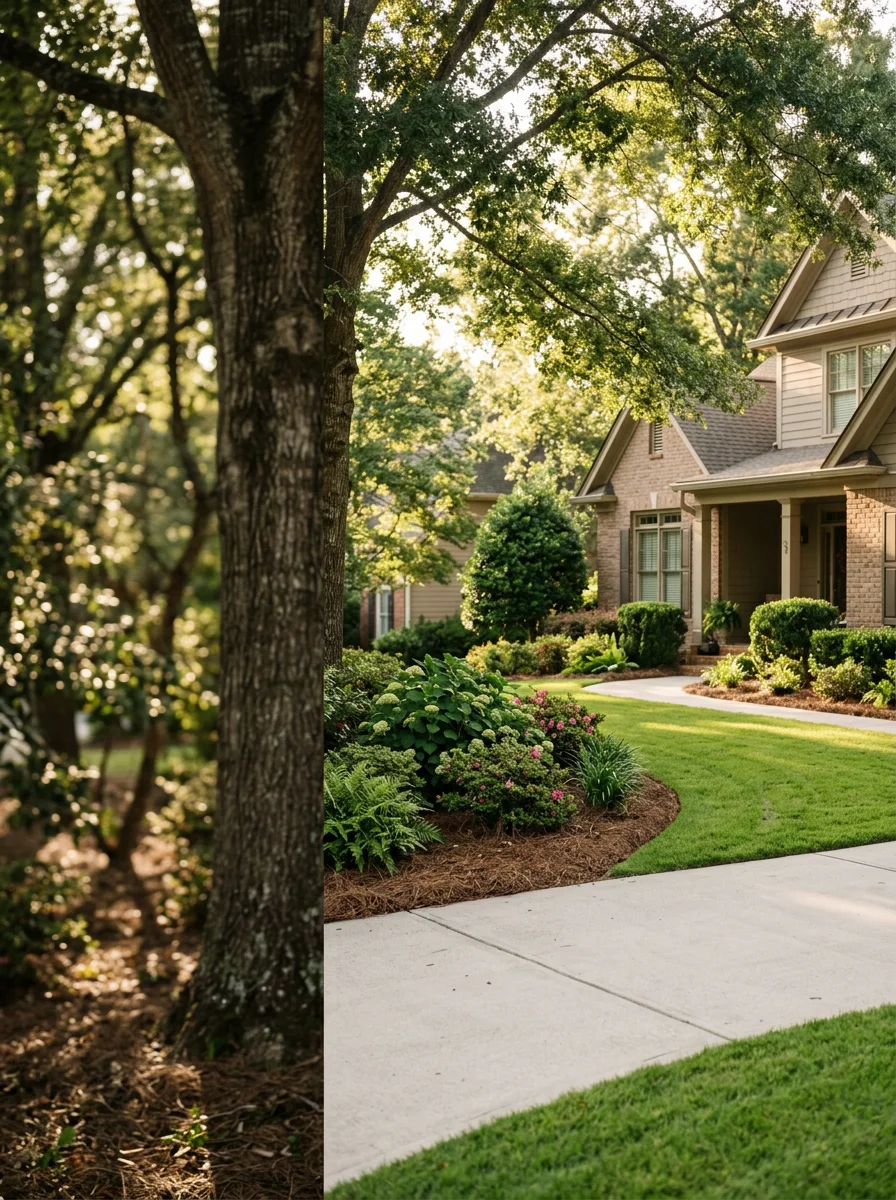 Residential home in Newnan's 30265 area with updated exterior and manicured landscaping.